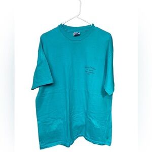 Vintage Hanes Beefy-T Single Stitch Turquoise T-Shirt XL